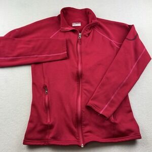 Marmot Jacket Women M Red Stretch Fleece Gorpcore Camping Athleisure Trail 89560